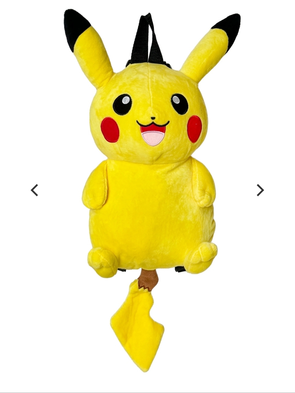 Pikachu Plush Backpack - Bright Yellow Character Bag